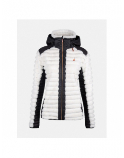 Veste polaire bi-matière fausse fourrure blanc femme - Aulp