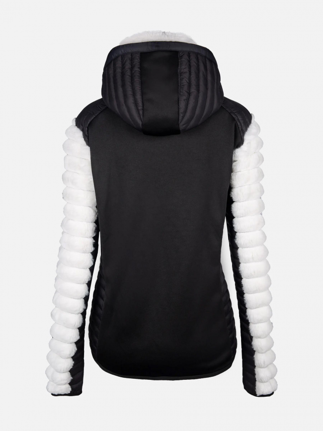 Veste polaire bi-matière fausse fourrure blanc femme - Aulp