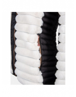 Veste polaire bi-matière fausse fourrure blanc femme - Aulp