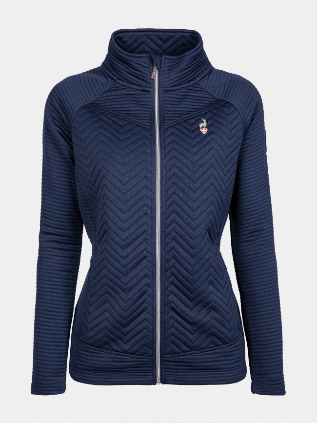 Veste bi matière bleu marine femme - Aulp