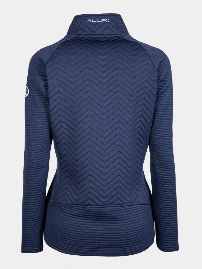 Veste bi matière bleu marine femme - Aulp