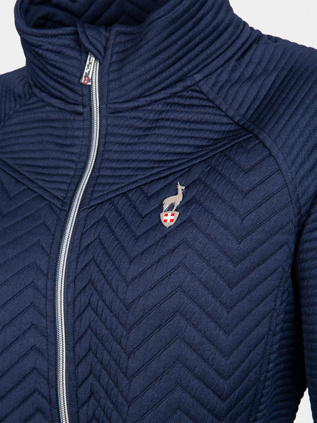 Veste bi matière bleu marine femme - Aulp