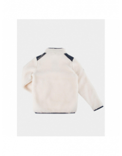 Sweat col zippé sherpa blanc enfant - Aulp