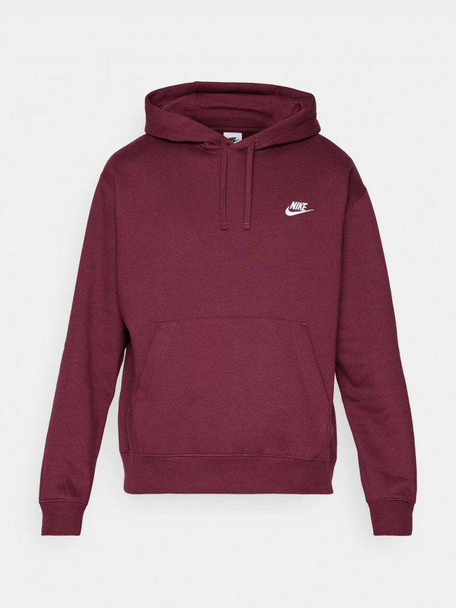 Sweat à capuche nsw club bordeaux homme - Nike