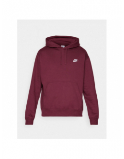Sweat à capuche nsw club bordeaux homme - Nike