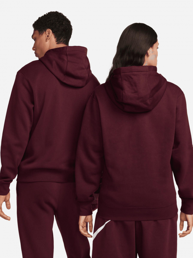 Sweat à capuche nsw club bordeaux homme - Nike