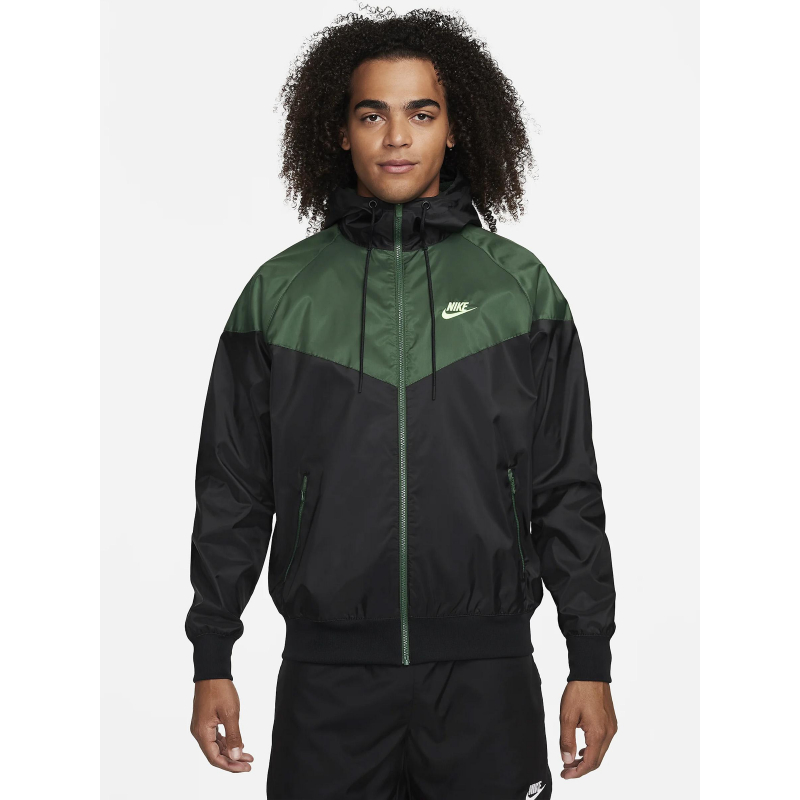 Veste imperméable windrunner noir vert homme - Nike