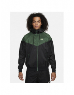 Veste imperméable windrunner noir vert homme - Nike