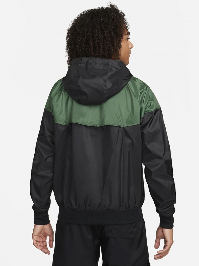 Veste imperméable windrunner noir vert homme - Nike