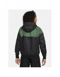 Veste imperméable windrunner noir vert homme - Nike