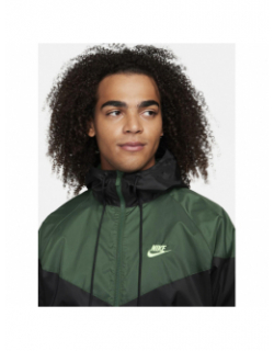 Veste imperméable windrunner noir vert homme - Nike