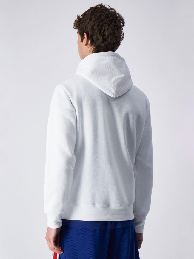 Sweat à capuche bi-matière logo blanc homme - Champion