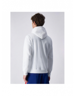 Sweat à capuche bi-matière logo blanc homme - Champion