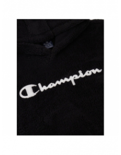 Sweat à capuche peluche noir homme - Champion