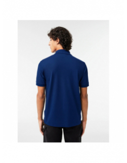 Polo uni logo sleeved bleu homme - Lacoste