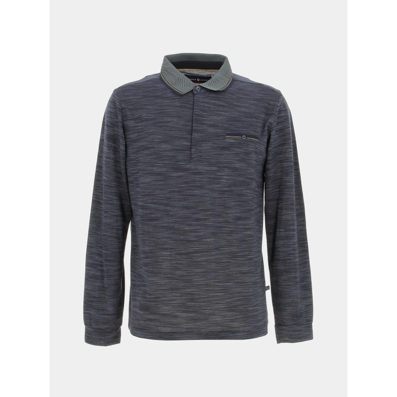 Polo manches longues graux bleu homme - Benson & Cherry