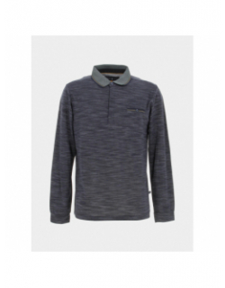 Polo manches longues graux bleu homme - Benson & Cherry