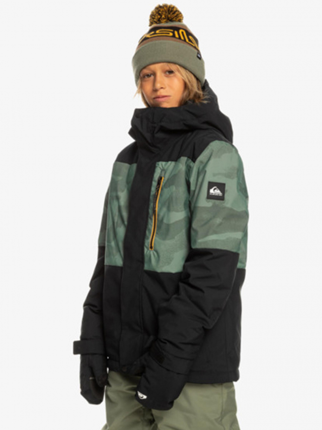 Veste de ski mission imprimés vert garçon - Quiksilver