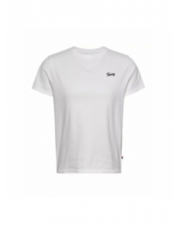T-shirt regular script blanc femme - Tommy Jeans