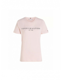 T-shirt regular logo rose femme - Tommy Hilfiger