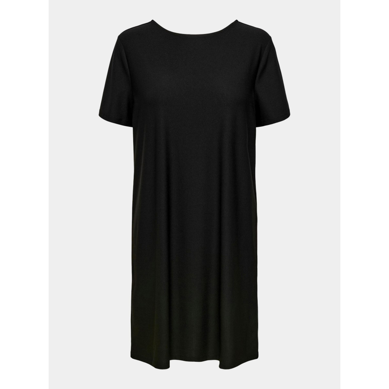 Robe courte droite t-shirt lana noir femme - Only