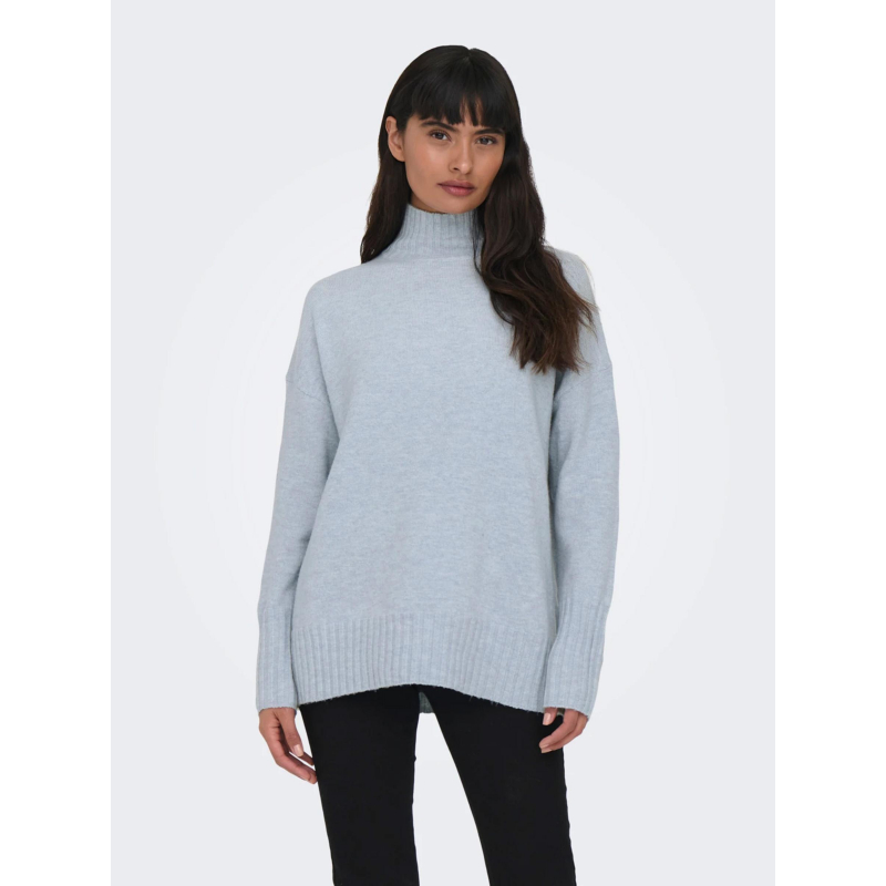 Pull col montant gabriel bleu clair femme - Only