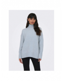 Pull col montant gabriel bleu clair femme - Only