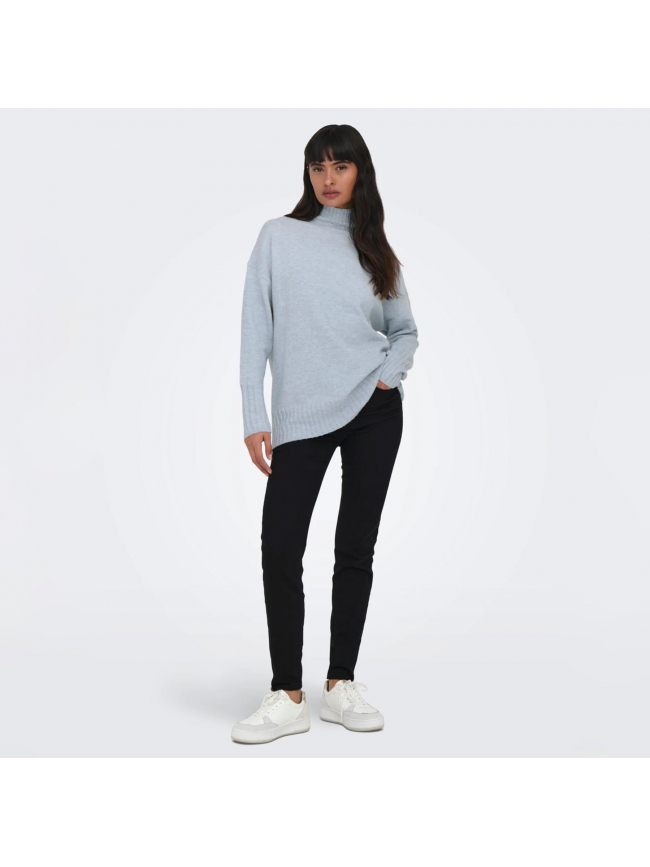 Pull col montant gabriel bleu clair femme - Only