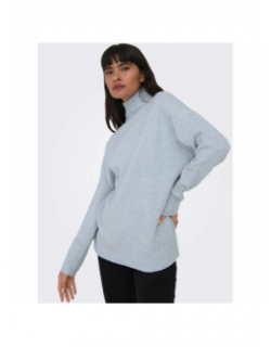 Pull col montant gabriel bleu clair femme - Only