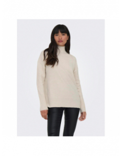 Pull col montant gabriel beige femme - Only