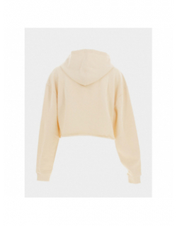 Sweat à capuche crop dephana beige femme - Hugo