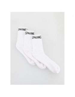 Pack 3 paires de chaussettes mid cut blanc - Spalding