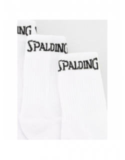 Pack 3 paires de chaussettes mid cut blanc - Spalding