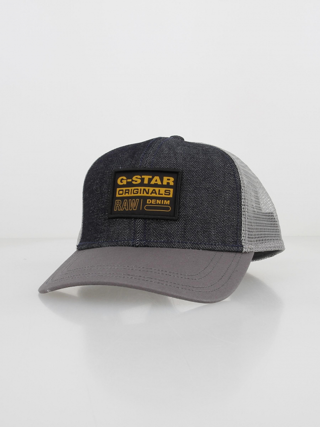 Casquette trucker denim gris homme - G Star