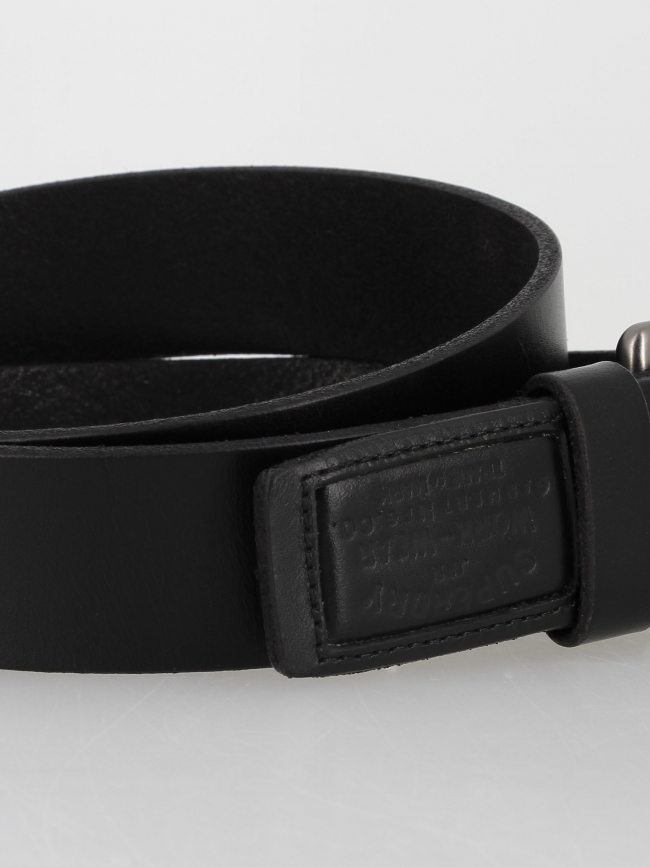 Ceinture en cuir badgeman noir homme - Superdry