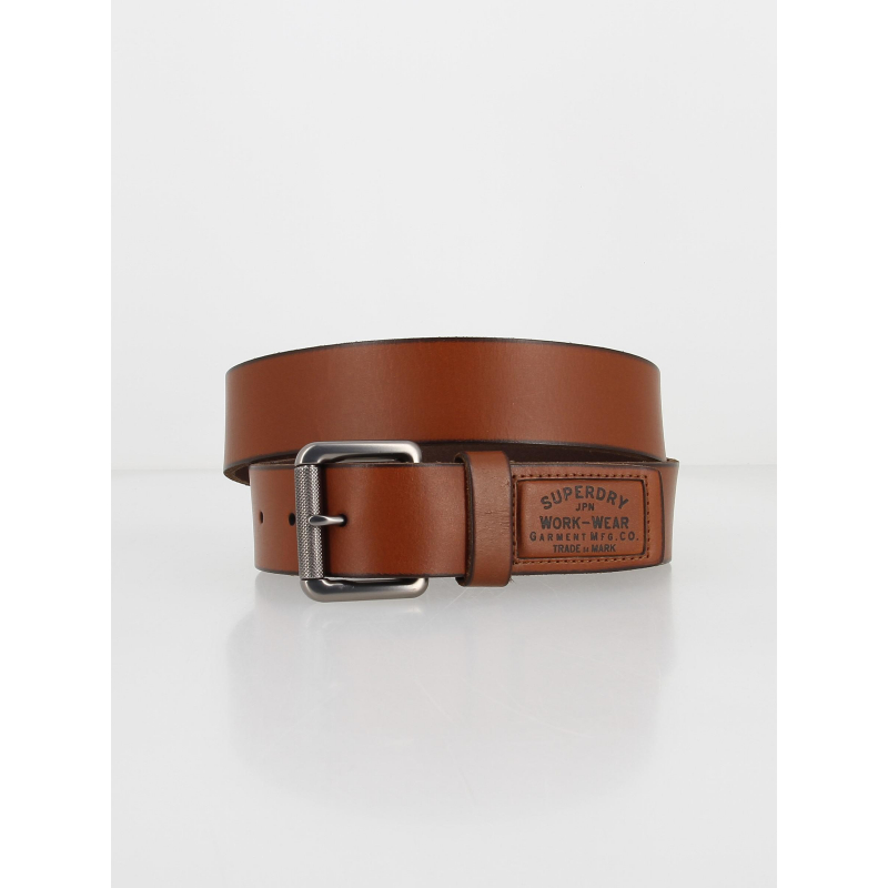 Ceinture en cuir badgeman marron homme - Superdry