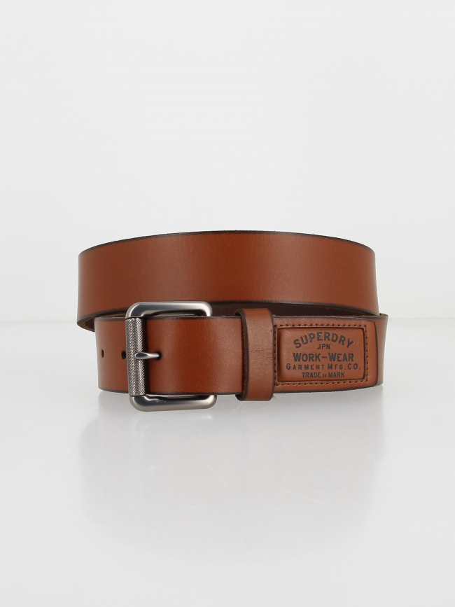 Ceinture en cuir badgeman marron homme - Superdry