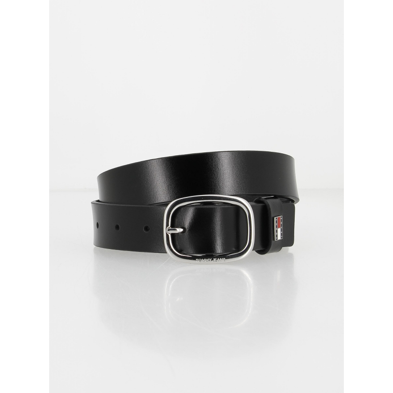 Ceinture en cuir oval 3.0 noir femme - Tommy Jeans