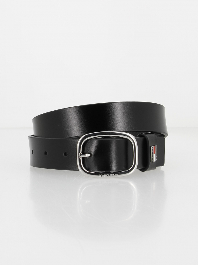 Ceinture en cuir oval 3.0 noir femme - Tommy Jeans