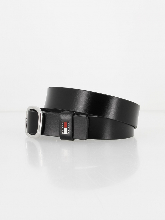 Ceinture en cuir oval 3.0 noir femme - Tommy Jeans