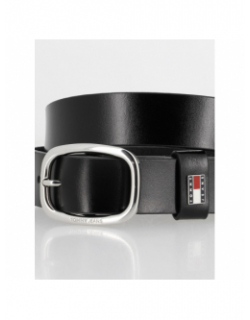 Ceinture en cuir oval 3.0 noir femme - Tommy Jeans