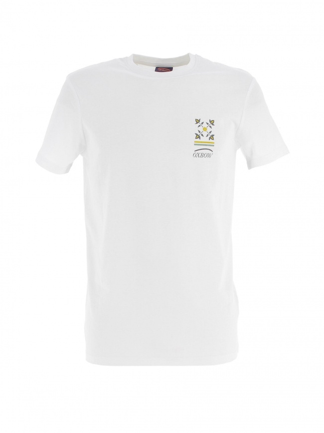 T-shirt logo dos mutsh blanc homme - Oxbow