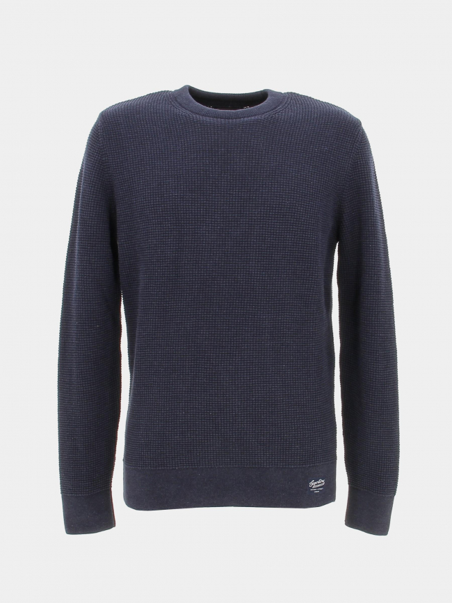 Pull texturé jumper bleu marine homme - Superdry