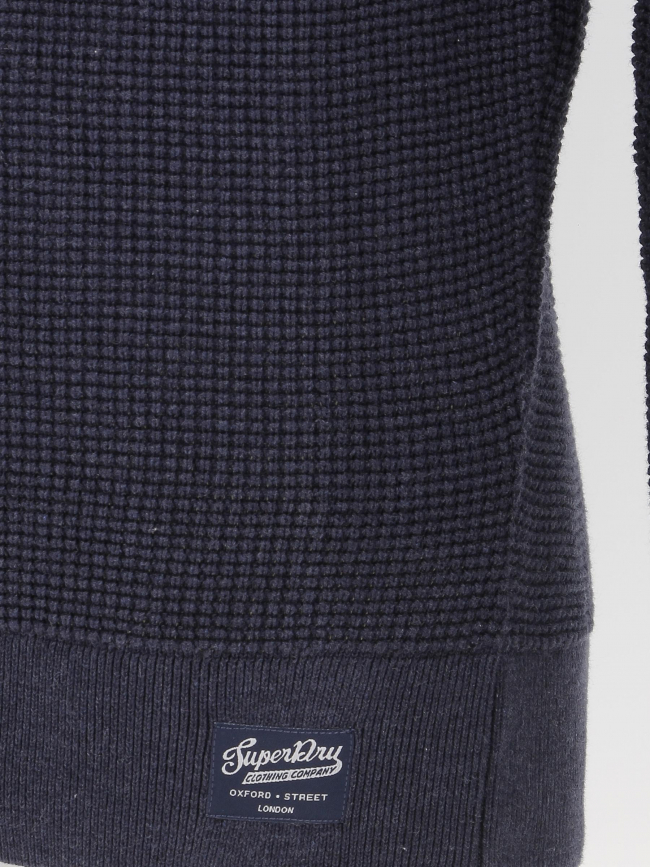 Pull texturé jumper bleu marine homme - Superdry