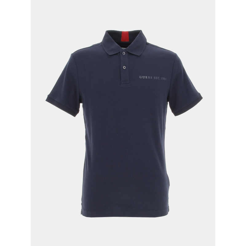 Polo extra slim nolan bleu marine homme - Guess