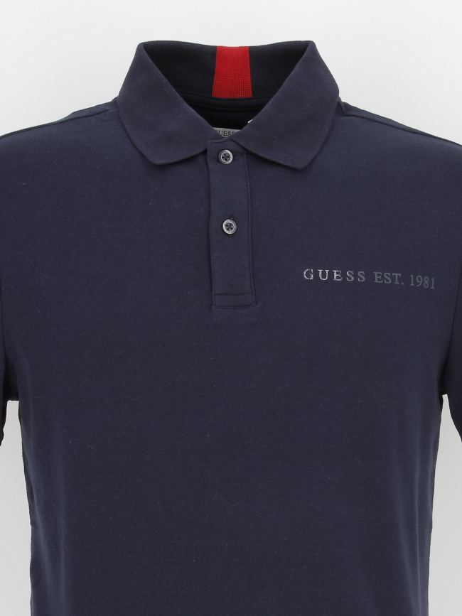 Polo extra slim nolan bleu marine homme - Guess