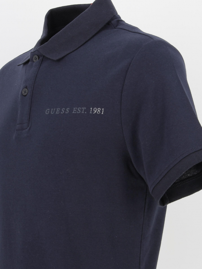 Polo extra slim nolan bleu marine homme - Guess