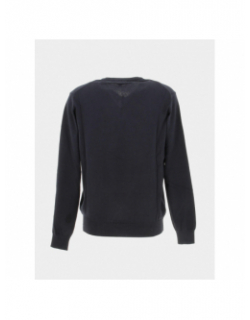 Pull col v en laine bleu marine homme - Mcs