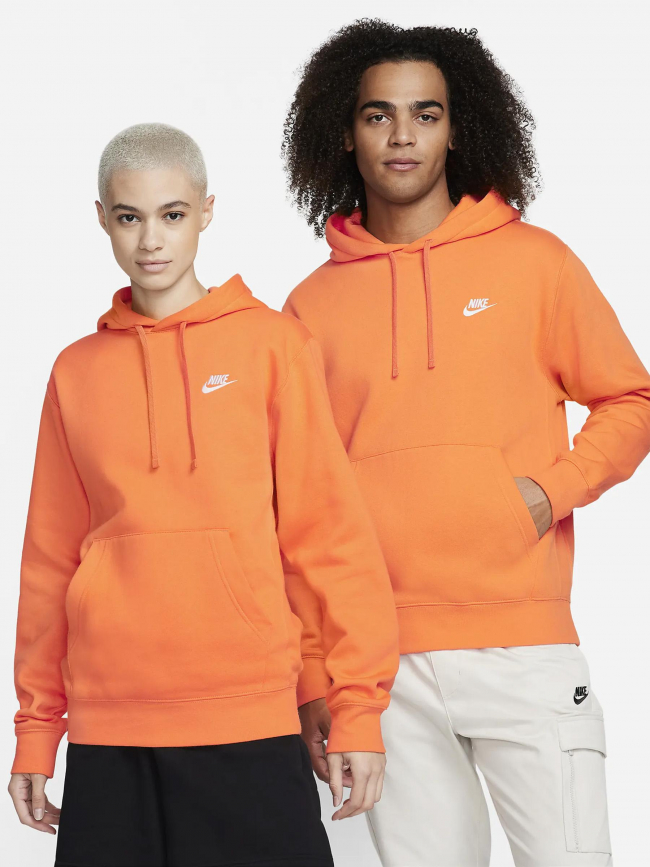 Sweat à capuche nsw club orange - Nike