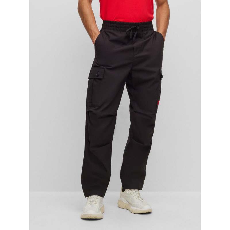 Pantalon cargo droit garlo noir homme - Hugo